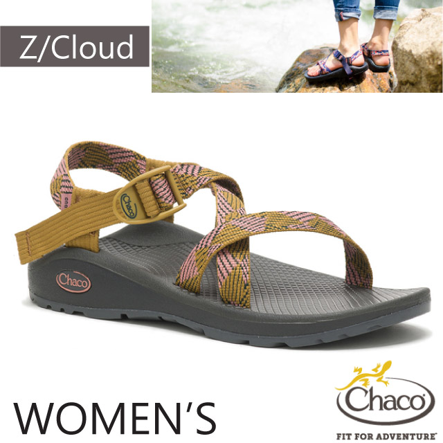 【美國 Chaco】贈置鞋袋!女 Z/CLOUD 越野紓壓運動涼鞋(標準款)/CH-ZLW01-HJ01 卡其青銅✿30E010
